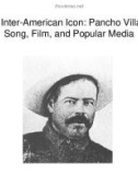 An Inter-American Icon: Pancho Villa in Song, Film, and Popular Media