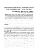 Analysis of factors affecting financial risk of private enterprises in food and beverage industry in Vietnam' stock market