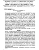 Ảnh hưởng của chính sách kế toán đến chất lượng thông tin trên báo cáo tài chính của các công ty niêm yết trên thị trường chứng khoán Việt Nam