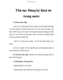 Thủ tục Đăng ký khai tử trong nước