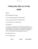 Chứng thực Bản sao từ bản chính.