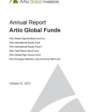 Annual Report Artio Global Funds