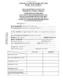 MẪU TỜ KHAI ĐĂNG KÝ KHAI SINH APPLICATION FORM FOR BIRTH REGISTRATION (dùng tại Cơ quan đại diện Việt Nam ở nước ngoài )