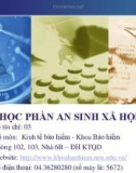 Bài giảng An sinh xã hội: Chương 1 - ĐH Kinh tế Quốc dân