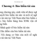 Bài giảng Bảo hiểm đại cương: Chương 4 - TS. Nguyễn Tấn Hoàng