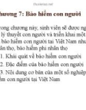 Bài giảng Bảo hiểm đại cương: Chương 7 - TS. Nguyễn Tấn Hoàng