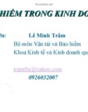 Bài giảng: Bảo hiểm trong kinh doanh - Lê Minh Tâm