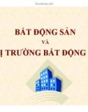 Bài giảng Bất động sản và thị trường bất động sản