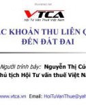 Bài giảng Các khoản thu liên quan đến đất đai - Nguyễn Thị Cúc