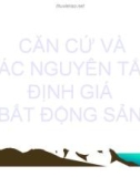 Bài giảng Căn cứ và các nguyên tắc định giá bất động sản