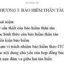 Bài giảng Chương 3: Bảo hiểm thân tàu