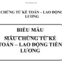 Mẫu chứng từ kế toán - Lao động tiền lương