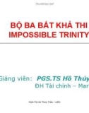 Bài giảng chương 9: Bộ ba bất khả thi - PGS.TS Hồ Thủy Tiên