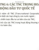 Bài giảng Đầu tư quốc tế: Chương 6 - ThS. Phạm Thành Hiền Thục