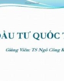 Bài giảng Đầu tư quốc tế - TS. Ngô Công Khánh