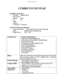 Mẫu Curriculum Vitae