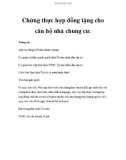 Chứng thực hợp đồng tặng cho căn hộ nhà chung cư.