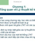 Bài giảng Lý thuyết kế toán - Chương 1: Tổng quan về Lý thuyết kế toán