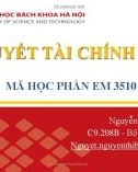 Bài giảng Lý thuyết tài chính tiền tệ: Chương 1.1 - Nguyễn Thị Bích Nguyệt