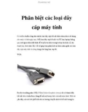 Phân biệt các loại dây cáp máy tính