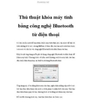 Thủ thuật khóa máy tính bằng công nghệ Bluetooth từ điện thoại