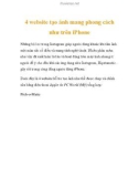 4 website tạo ảnh mang phong cách như trên iPhone