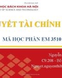 Bài giảng Lý thuyết tài chính tiền tệ: Chương 2.1 và 2.2 - Nguyễn Thị Bích Nguyệt