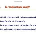 Bài giảng Lý thuyết Tài chính tiền tệ - Chương 3: Tài chính doanh nghiệp