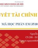 Bài giảng Lý thuyết tài chính tiền tệ: Chương 4.4 - Nguyễn Thị Bích Nguyệt