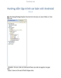 Hướng dẫn lập trình cơ bản với Android - Phần 5: Bài tập thực hành