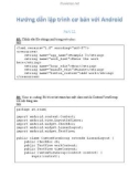 Hướng dẫn lập trình cơ bản với Android - Phần 11: Bài tập thực hành