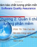 Bài giảng Đảm bảo chất lượng phần mềm: Chương 2 - PGS.TS. Trần Cao Đệ