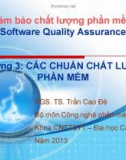 Bài giảng Đảm bảo chất lượng phần mềm: Chương 3 - PGS.TS. Trần Cao Đệ