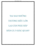 TẠI SAO NHỮNG THƯƠNG HIỂU LỚN LẠI CẦN PHẢI HẤP DẪN CẢ 5 GIÁC QUAN?