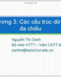 Bài giảng Chương 3: Cấu trúc dữ liệu đa chiều - Nguyễn Thị Oanh