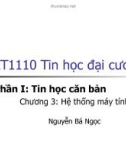 Bài giảng Tin học đại cương: Phần I (Chương 3, Phần 1) - TS.Nguyễn Bá Ngọc