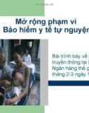 Bài giảng Mở rộng phạm vi bảo hiểm y tế tự nguyện