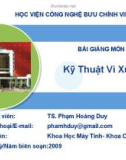 Bài giảng Kỹ thuật vi xử lý (TS.Phạm Hoàng Duy) - Chương 7: Ghép nối 8088 với thiết bị vào ra