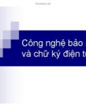 Bài giảng Công nghệ bảo mật và chữ ký điện tử: Bài 1