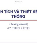 Bài giảng Phân tích và thiết kế hệ thống: Chương 4.2