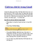 Cách tạo chữ ký trong Gmail