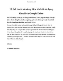 10 thủ thuật vô cùng hữu ích khi sử dụng Gmail và Google Drive