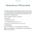 Hướng dẫn tạo USB boot nhanh