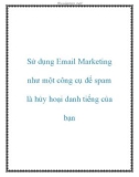 Sử dụng Email Marketing như một công cụ để spam là hủy hoại danh tiếng của bạn