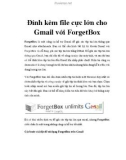 Đính kèm file cực lớn cho Gmail với ForgetBox