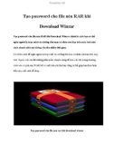 Tạo password cho file nén RAR khi Download Winrar