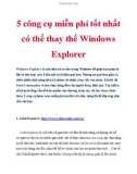 5 công cụ miễn phí tốt nhất có thể thay thế Windows Explorer