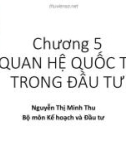 Bài giảng Nguyên lý đầu tư: Chương 5 - Nguyễn Thị Minh Thu