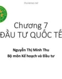 Bài giảng Nguyên lý đầu tư: Chương 7 - Nguyễn Thị Minh Thu