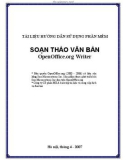 Tài liệu hướng dẫn sử dụng phần mềm soạn thảo văn bản OpenOffice.org Writer